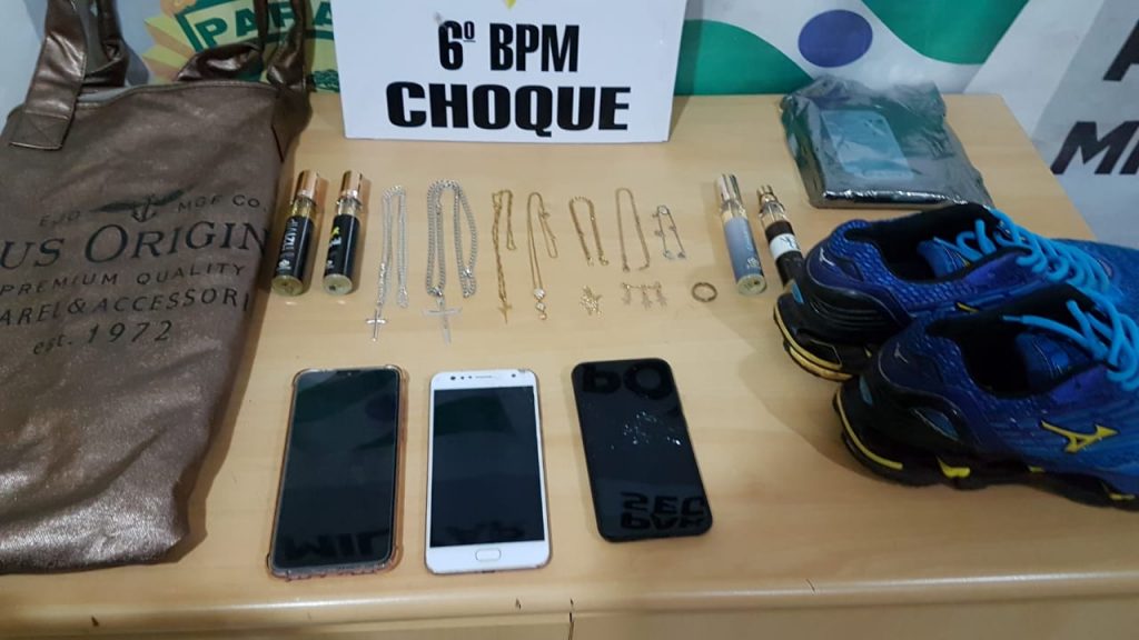 Trio é abordado pela PM com objetos furtados no Bairro XIV de Novembro