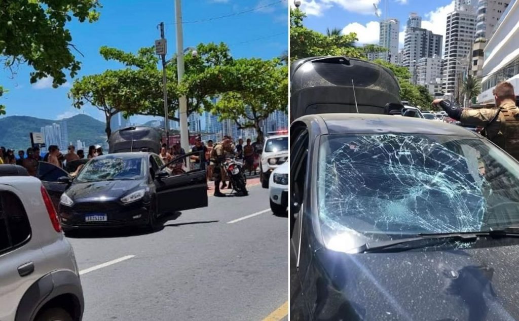 Veículo com placas de Cascavel atropela ciclista em Camboriú; condutor estava embriagado