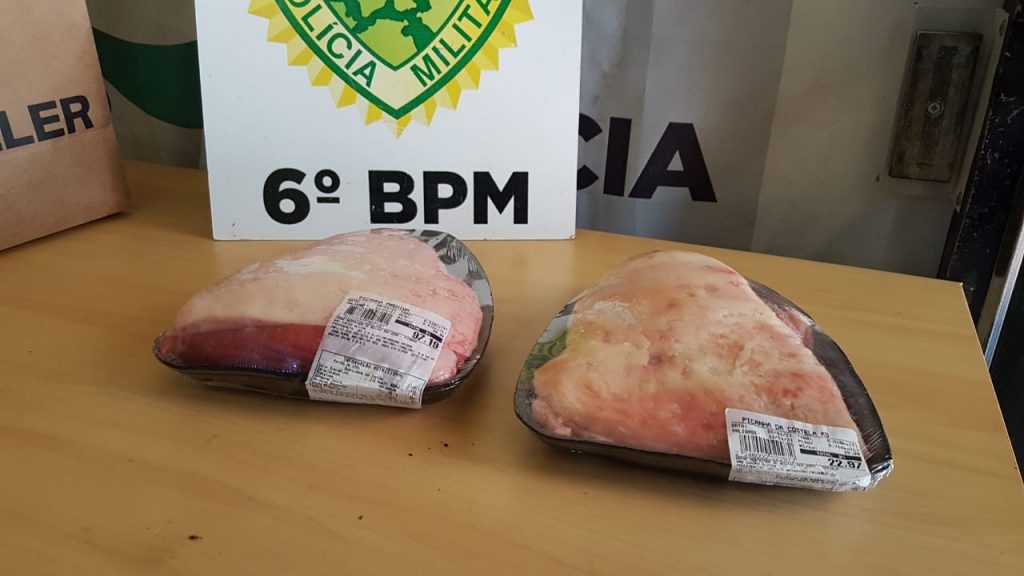 Homem é detido tentando furtar picanha em supermercado na Avenida Tancredo Neves Homem é detido tentando furtar picanha em supermercado na Avenida Tancredo Neves