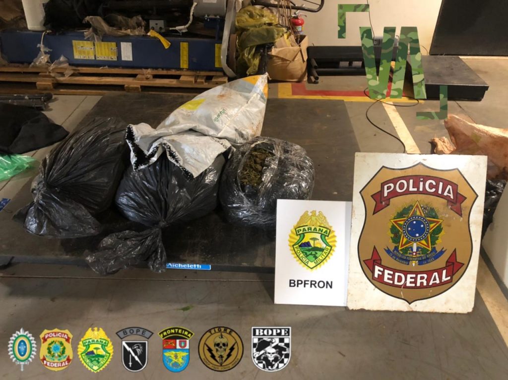 PF e BPFron apreendem em Guaíra maconha avaliada em R$ 100 mil