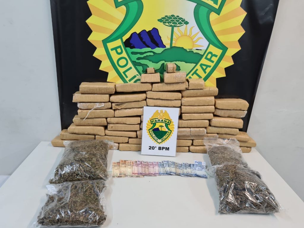 PM apreende 26 quilos de maconha em Curitiba