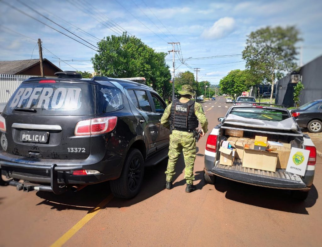 BPFron apreende carro carregado com essências de narguile em Santa Terezinha de Itaipu