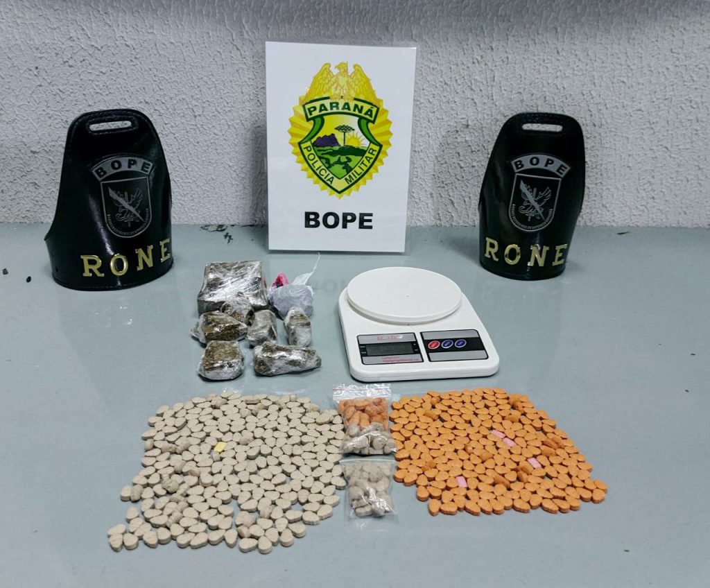 PM apreende 601 comprimidos de ecstasy e detém indivíduo em Maringá
