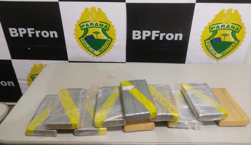 Militares do BPFron apreendem 10 kg de cocaína durante a Operação Hórus, em Guaíra