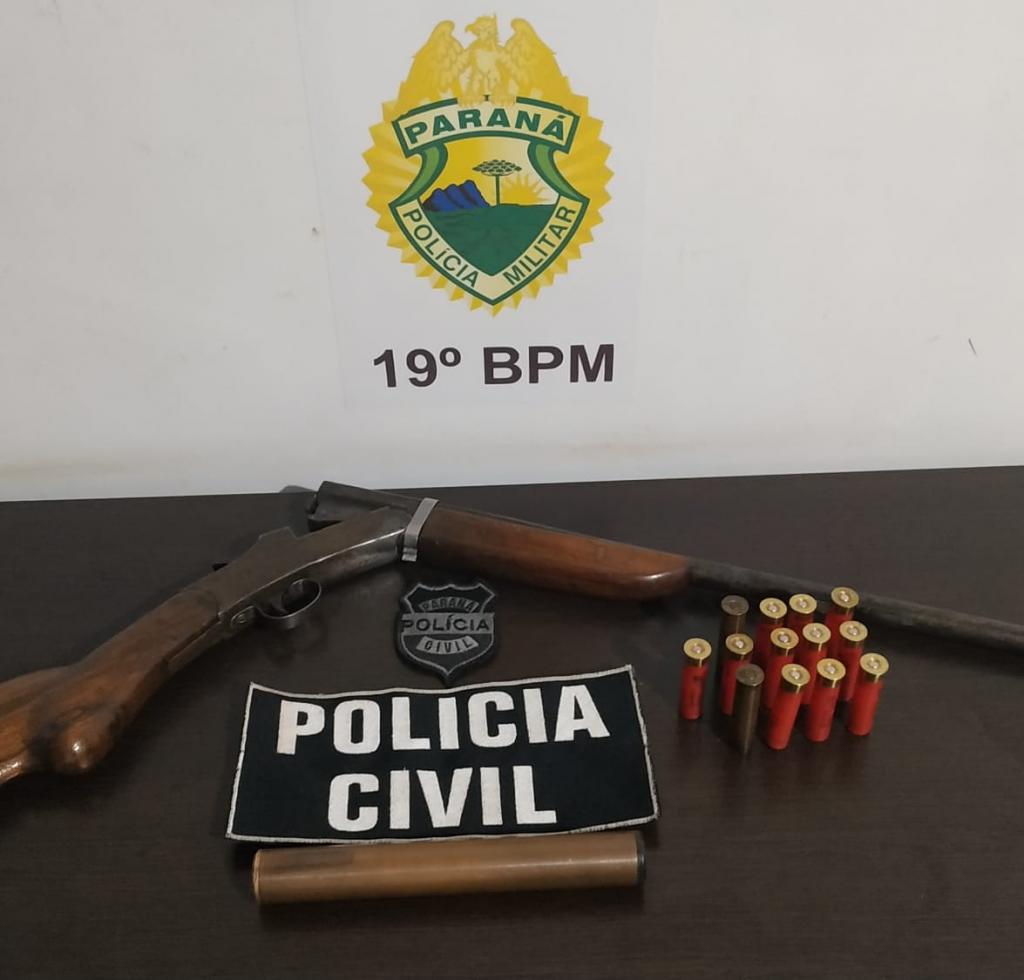 Em ação integrada de fiscalização, uma arma de fogo é apreendida, durante a Operação Vida, em Toledo