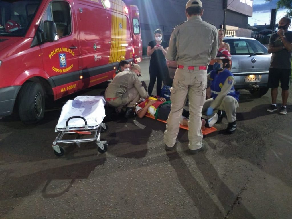Colisão de trânsito deixa motociclista ferido na Avenida Assunção, no Alto Alegre