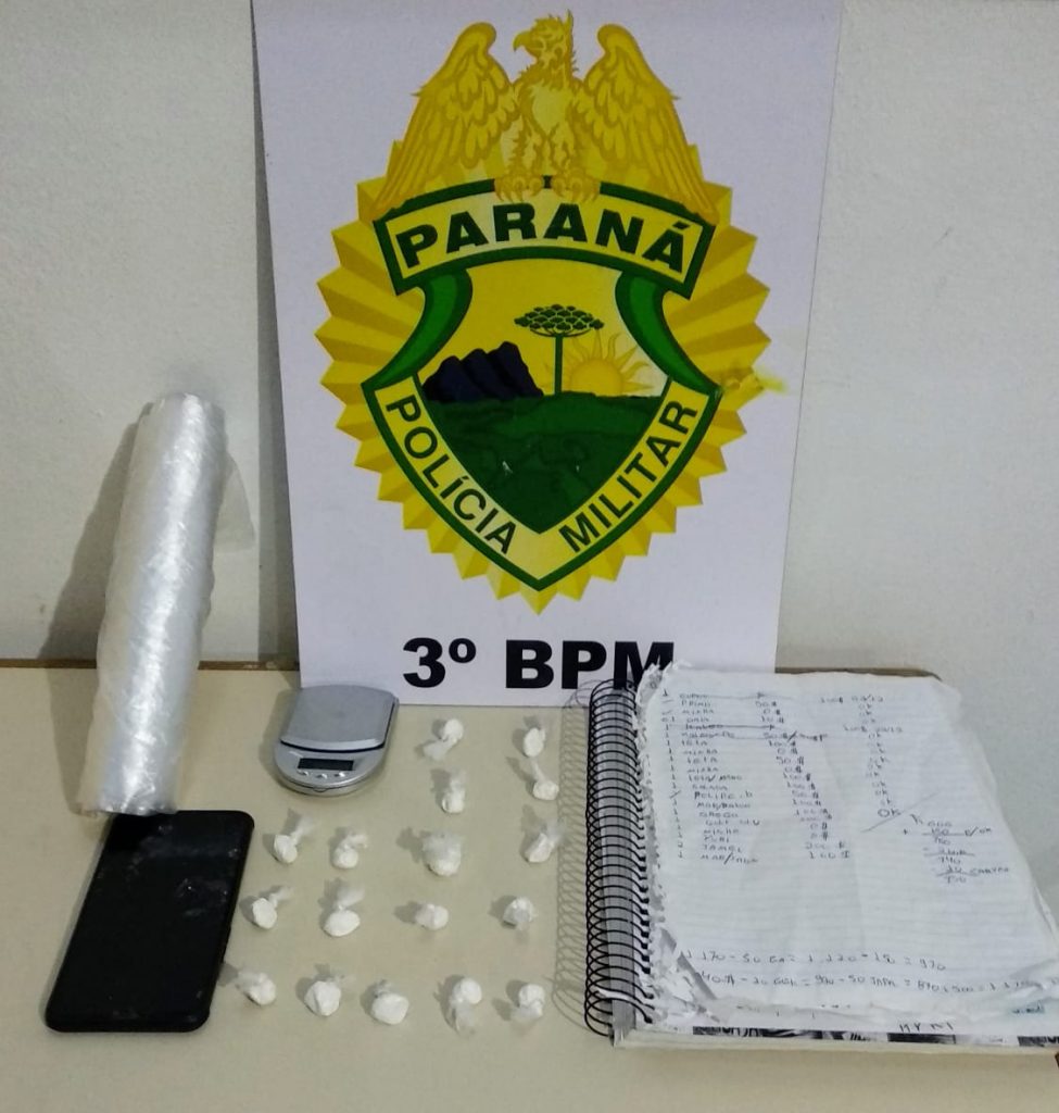 PM detém indivíduo suspeito de tráfico de drogas em Chopinzinho