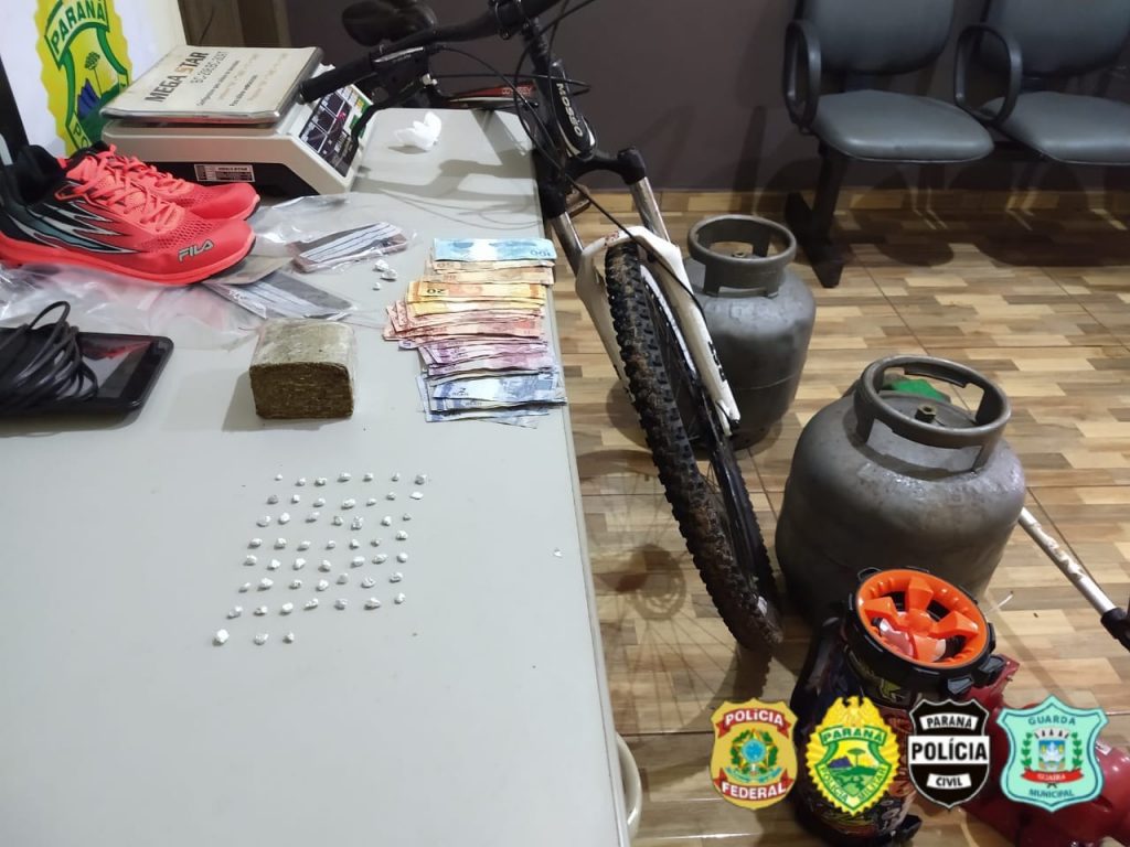 Três são presos com drogas e objetos furtados durante operação policial em Guaíra