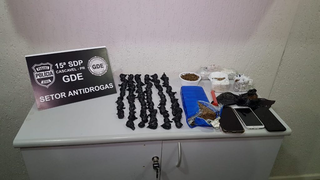 Três pessoas são detidas em ação do GDE contra o tráfico de drogas em Cascavel