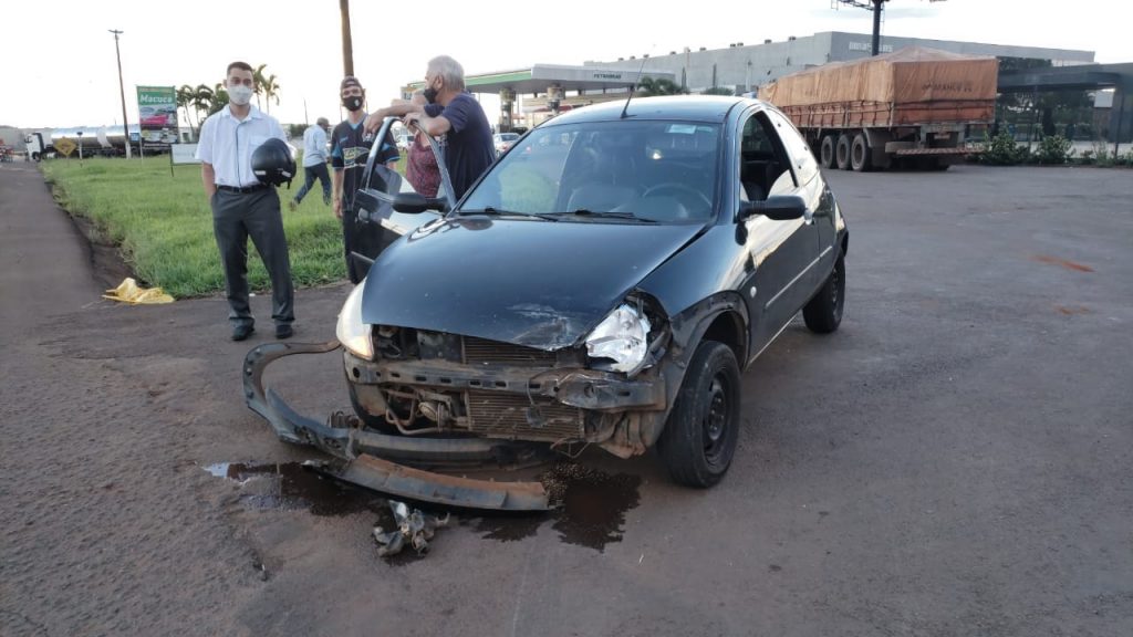 Motociclista fica ferido em acidente na PR-158