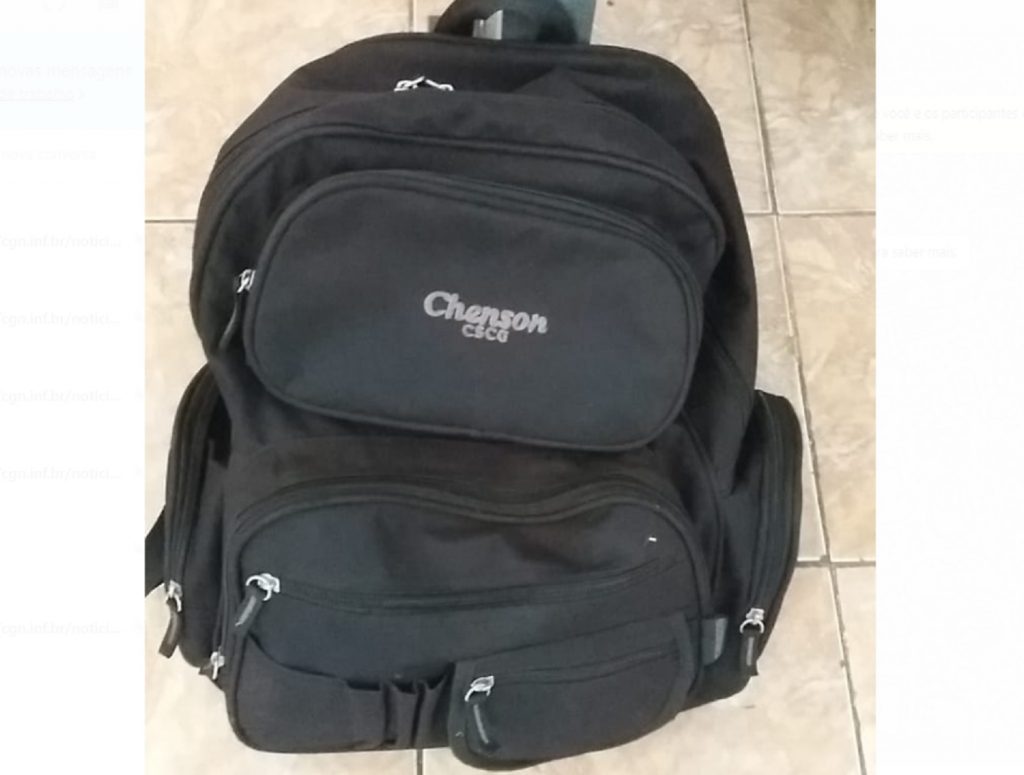 Mochila foi encontrada nas proximidades do Aeroporto de Cascavel