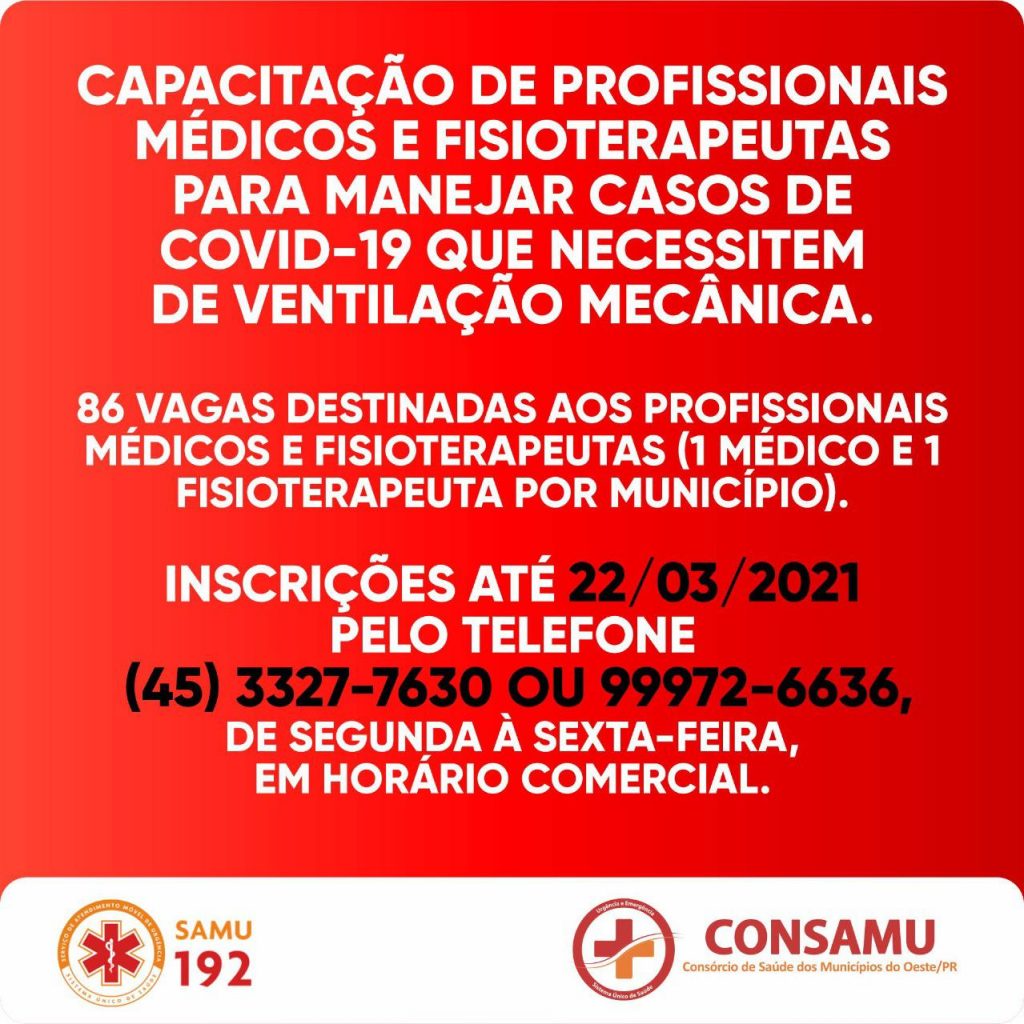 Consamu realizará treinamento com médicos das regionais de Cascavel e Toledo