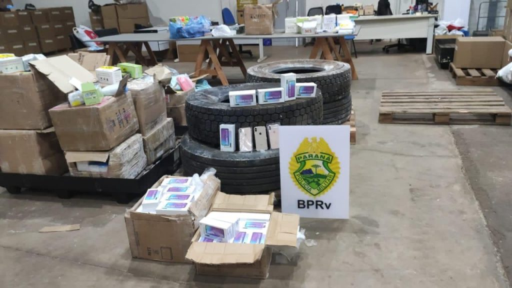 PRE realiza apreensão de produtos contrabandeados em Cascavel