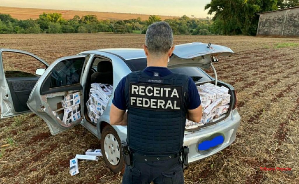 Veículo carregado com cigarros contrabandeados é apreendido em Santa Terezinha de Itaipu