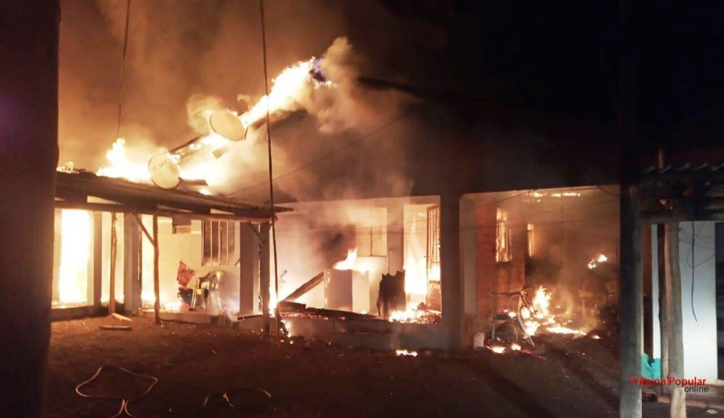 Incêndio destrói kitinetes em Itaipulândia durante a madrugada
