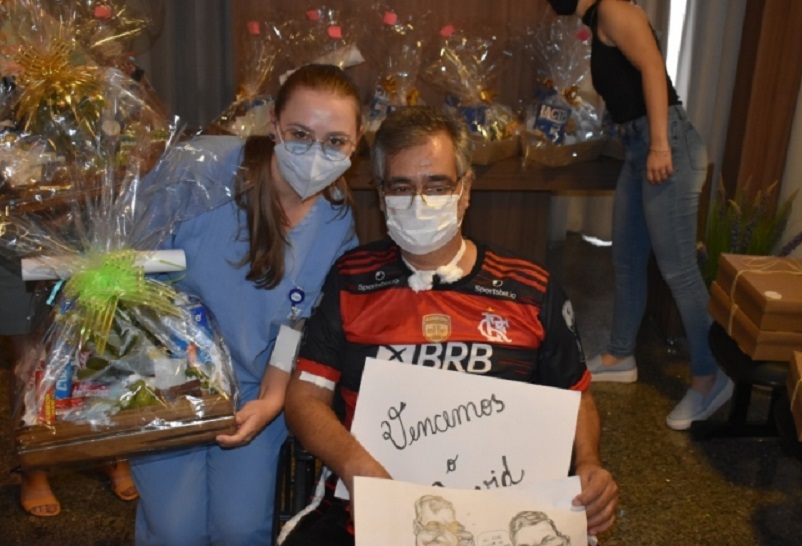 Após 57 dias internado por complicações da Covid-19 empresário ganha alta, em São Miguel do Iguaçu