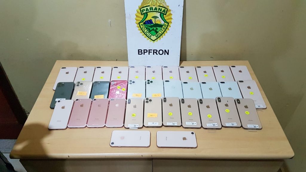 BPFron detém mulher após abordagem na BR-369 e apreende 35 celulares