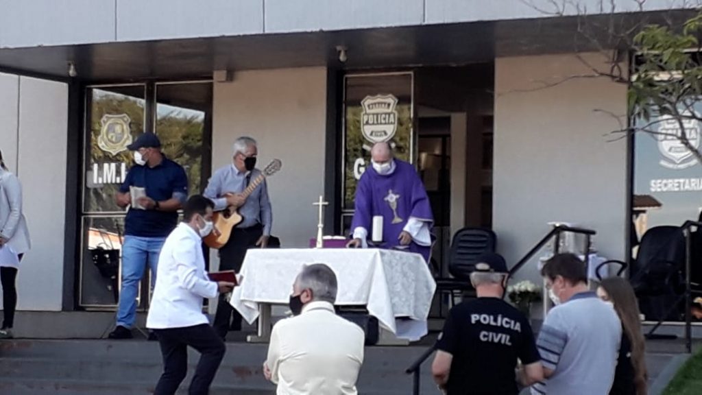 Missa de 7º dia do falecimento do policial Luiz Rodolfo Michalouski é realizada na 15ª SDP