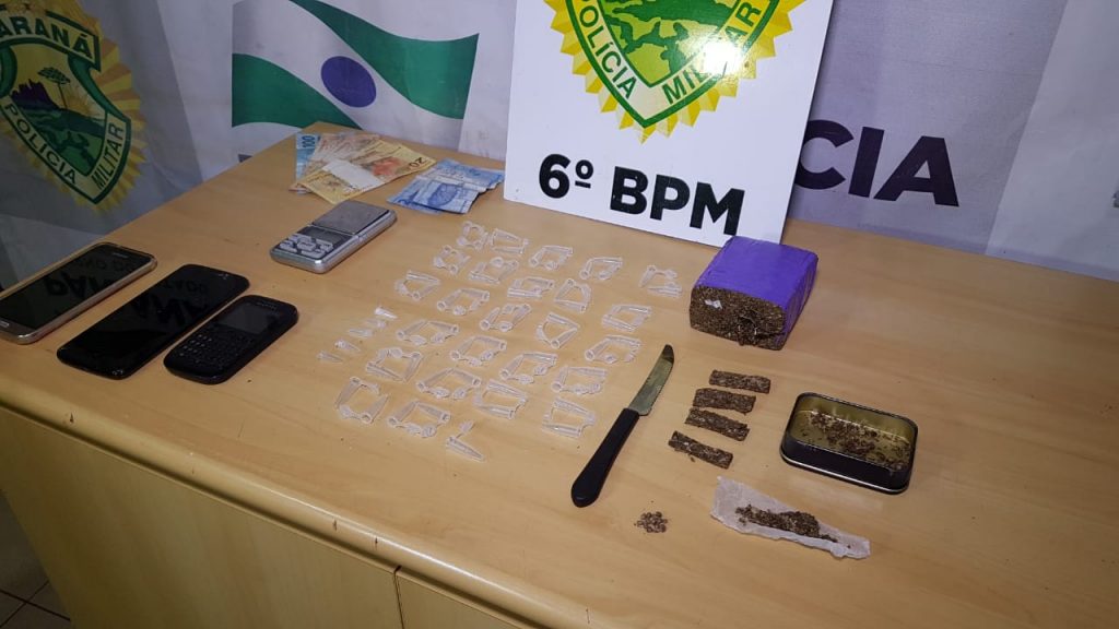 Casal acusado de tráfico de drogas é preso pela PM em Catanduvas e levado 15ª SDP de Cascavel
