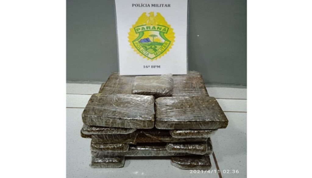 Homem é preso na rodoviária de Laranjeiras do Sul com quase 10 kg de maconha