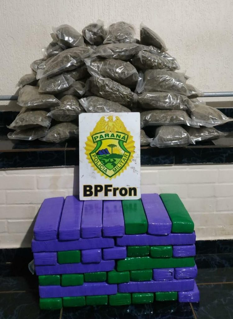 BPFron apreende quase 50 kg de maconha durante abordagem a veículo na BR-163, em Capitão L. Marques