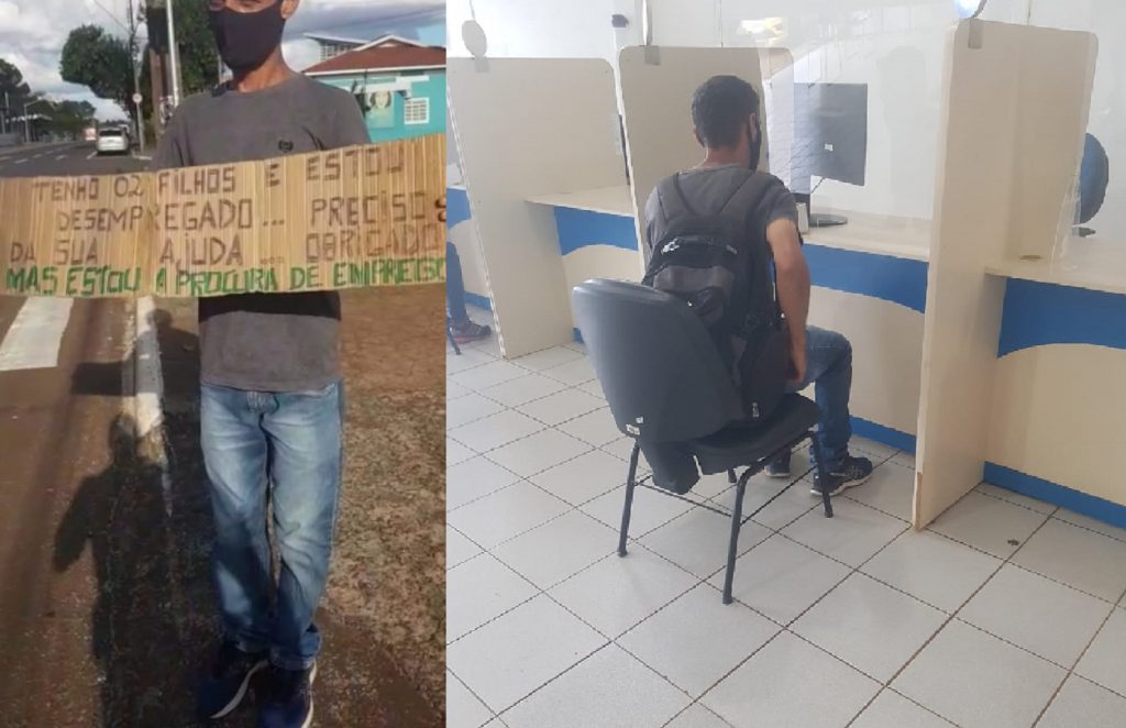 Polícia Militar auxilia cidadão cascavelense desempregado e com dois filhos a conseguir entrevista de emprego