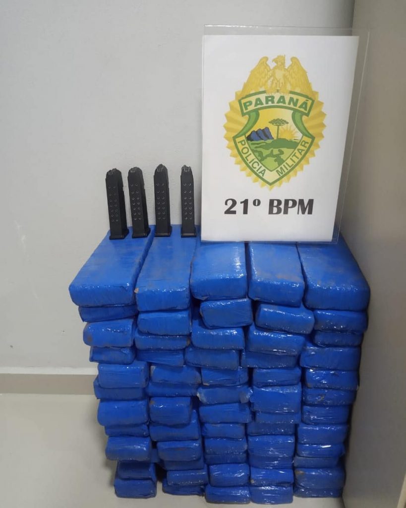 Após acompanhamento tático, PM apreende 38,6 de maconha