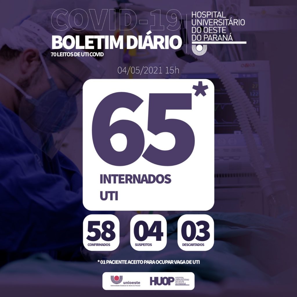Moradora de Toledo morre na ala Covid-19 do Hospital Universitário
