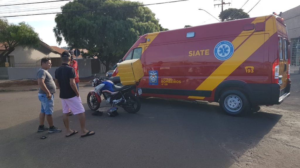 Motociclista fica ferido em acidente de trânsito no Bairro Neva