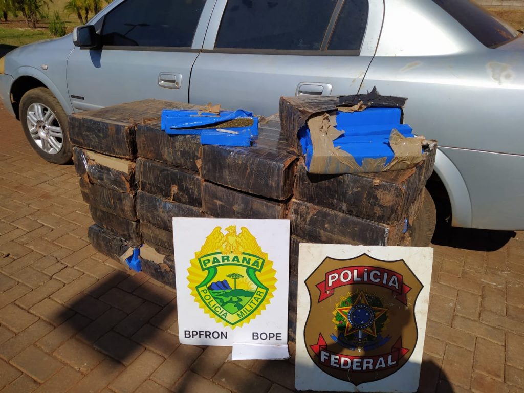 PF, BOPE e BPFron apreende veículo carregado com 494 kg de maconha em Altônia