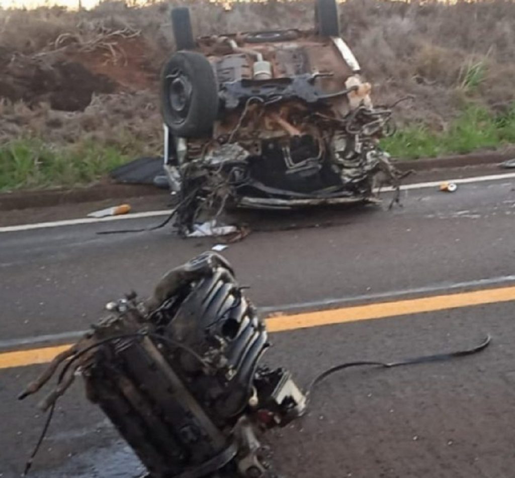 Veículo tem motor arrancado em grave acidente de trânsito entre Missal e Medianeira