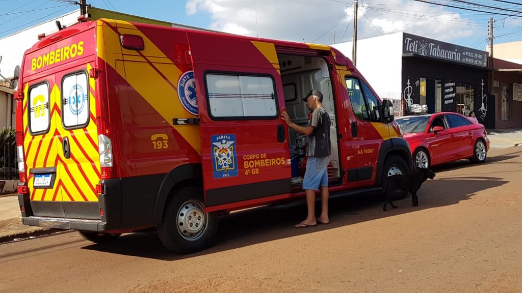 Homem de 50 anos sofre queda no Bairro Floresta e é socorrido pelo Corpo de Bombeiros