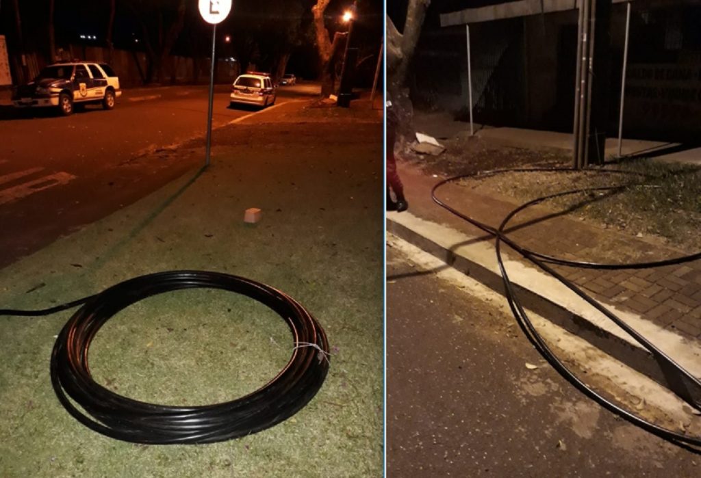 Guarda Civil Patrimonial frustra ação de ladrões e evita furto de cabos de telefonia no Bairro Alto Alegre