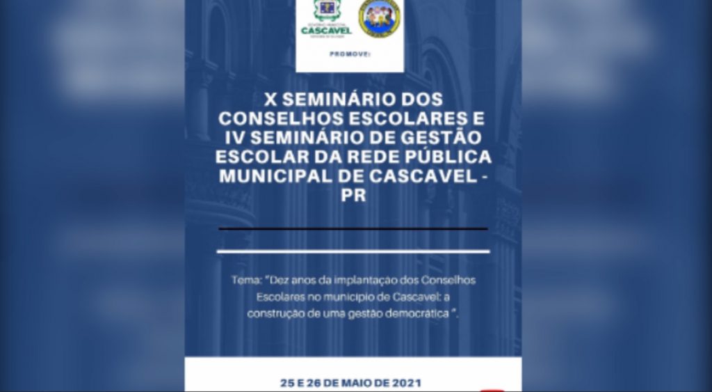 Seminário dos Conselhos Escolares abordará a construção da gestão democrática em Cascavel