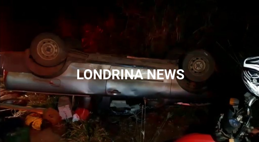 Homem fica ferido após capotamento de veículo em Londrina