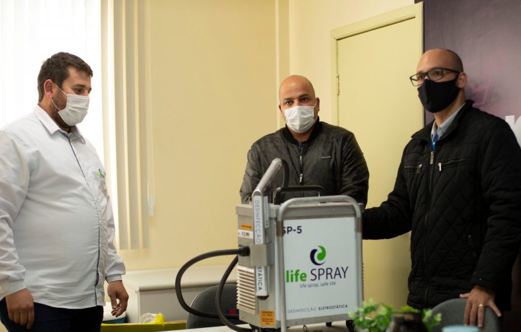 HUOP conta com pulverizador com eletrostática para desinfecção hospitalar