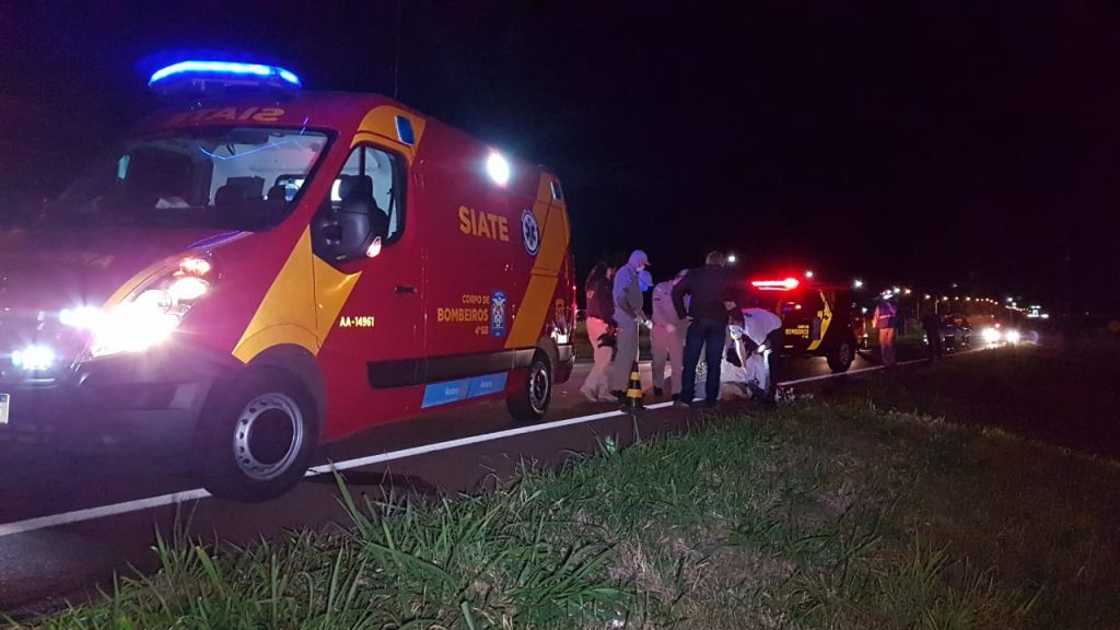 Homem de 47 anos morre atropelado por caminhonete na BR-467, em Sede Alvorada
