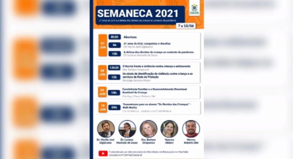 Secretaria Municipal de Educação realiza na próxima semana a ‘Semaneca 2021’ Secretaria Municipal de Educação realiza na próxima semana a ‘Semaneca 2021’