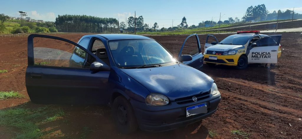 Corsa que havia sido furtado é localizado pela PM no Loteamento Belmonte Corsa que havia sido furtado é localizado pela PM no Loteamento Belmonte