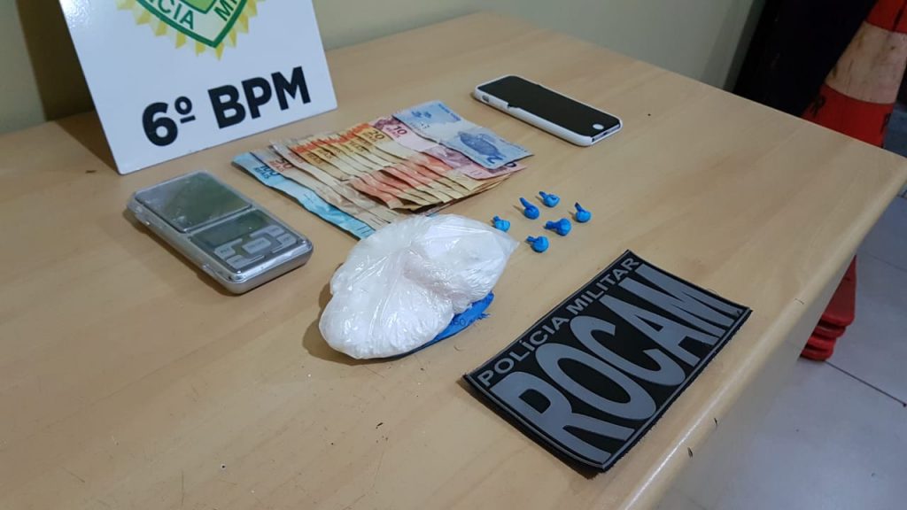 Rapaz de 20 anos é detido com porções de cocaína no Bairro Presidente