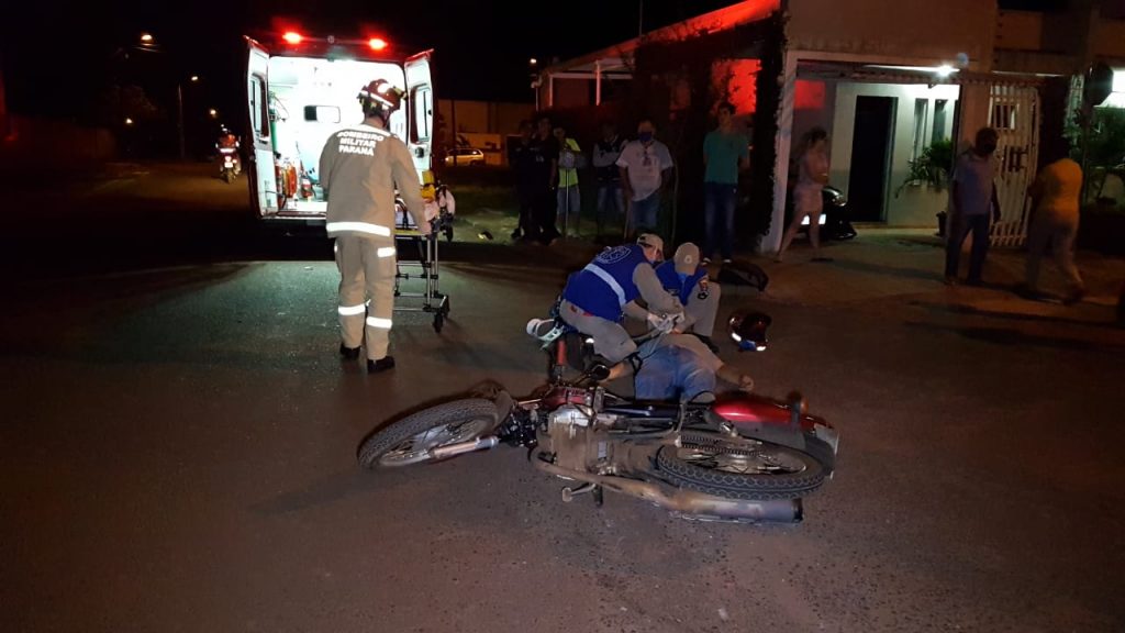 Motociclista chega a ficar desacordado após sofrer acidente no Loteamento Mirante; Ele foi levado ao HUOP