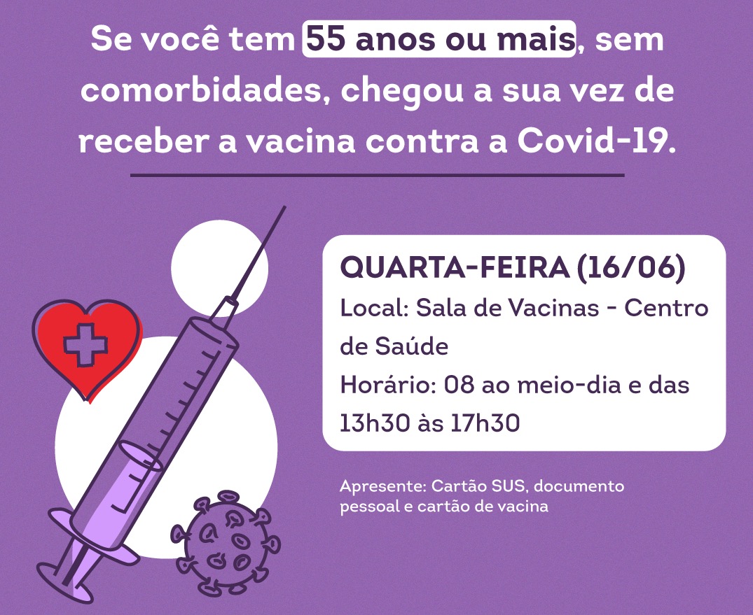 Quatro Pontes: Iniciada vacinação contra a Covid-19 de pessoas de 55 anos ou mais sem comorbidades Imagem referente a Quatro Pontes: Iniciada vacinação contra a Covid-19 de pessoas de 55 anos ou mais sem comorbidades