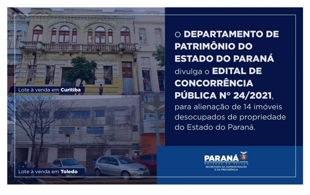 Governo divulga edital de leilão de 14 imóveis do Estado