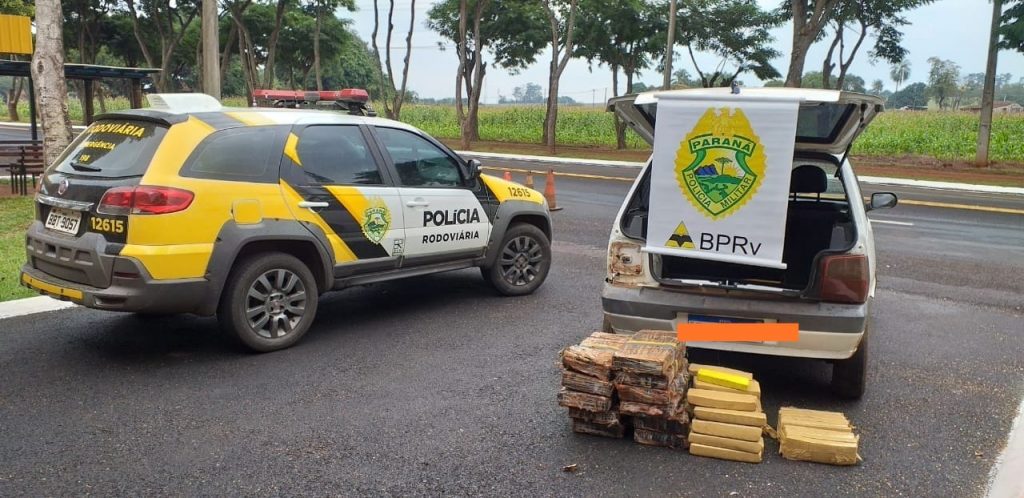 Adolescente e veículo carregado com 134,5 kg de maconha são apreendidos pela PRE em Diamante do Oeste