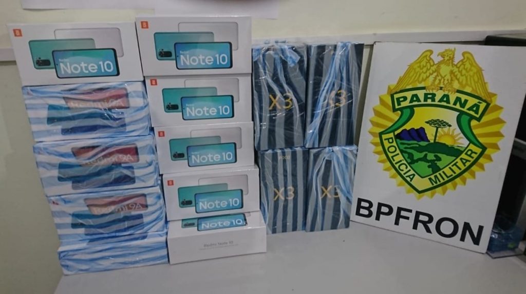São Miguel do Iguaçu: BPFron apreende 14 celulares importados ilegalmente