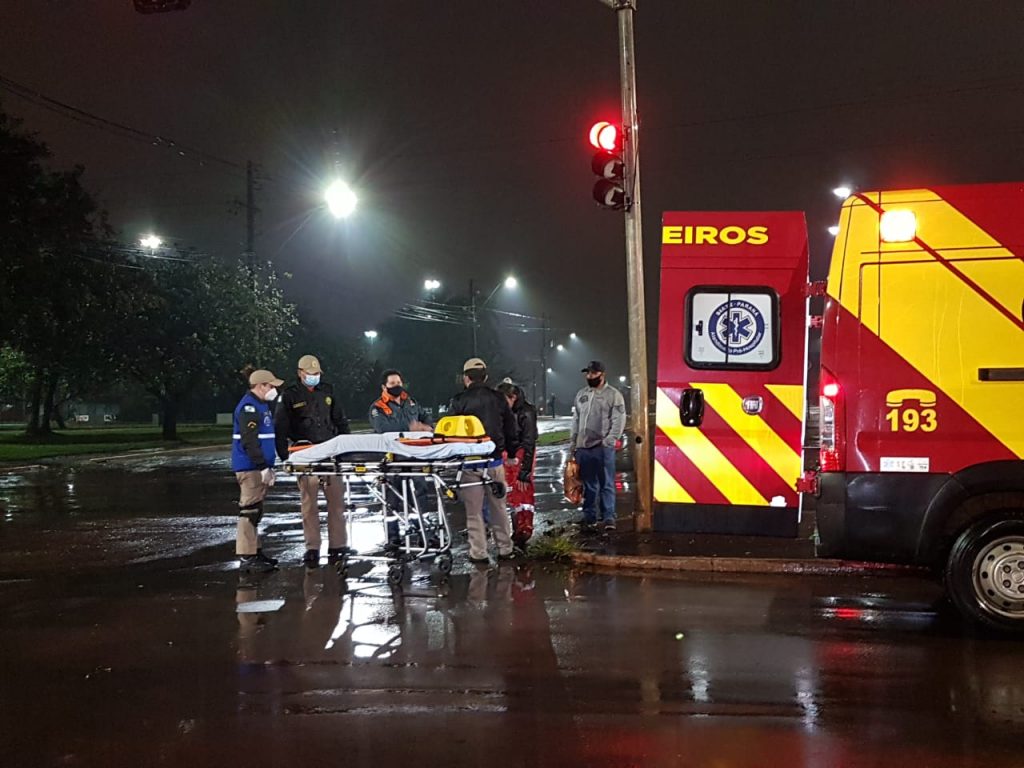 Entregador fica ferido em acidente de trânsito na Rua São Paulo Entregador fica ferido em acidente de trânsito na Rua São Paulo