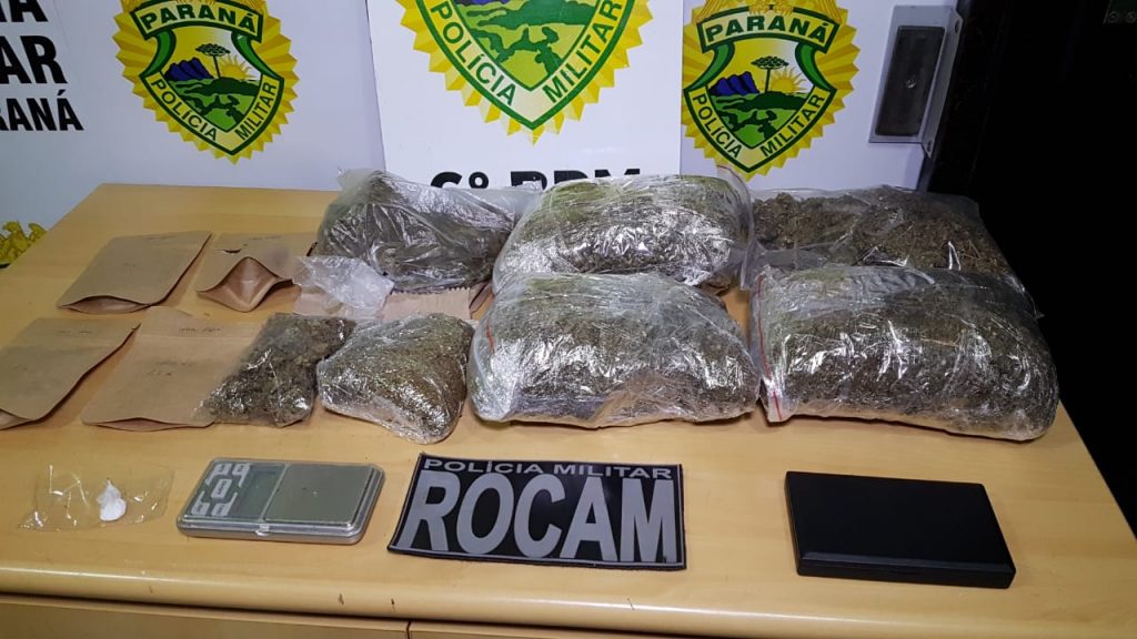 Serviço reservado da PM com apoio da Rocam detém trio e apreende maconha ‘capulho’, cocaína e haxixe