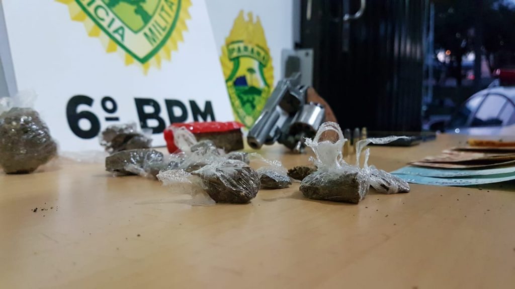 UPS Sul detém dupla e apreende revólver, munições, drogas e dinheiro no Conjunto Riviera