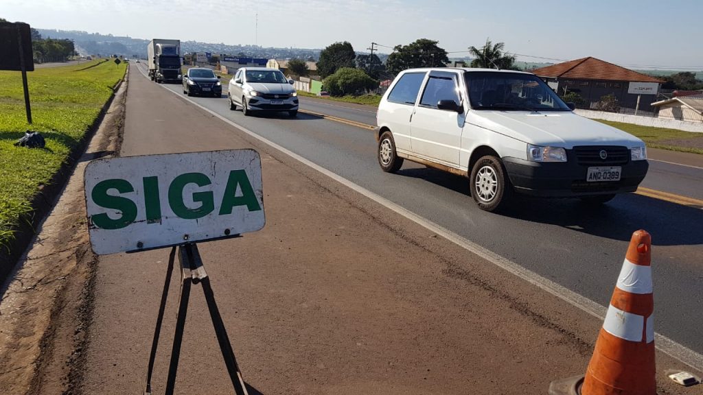 Pare e Siga: Obras na BR-277 deixam trânsito lento no perímetro urbano de Cascavel