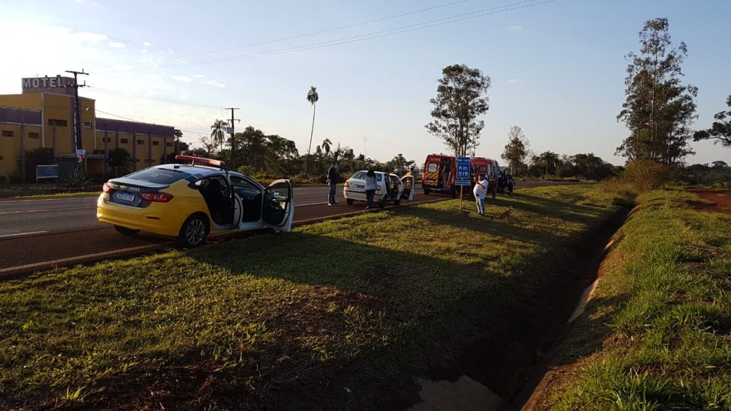 Idoso é atropelado por carro e fratura a perna na BR-369 em Cascavel